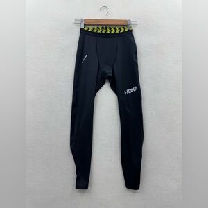 Hoka Mens Small Hupana Running Reflective Tights Black Zip At Leg